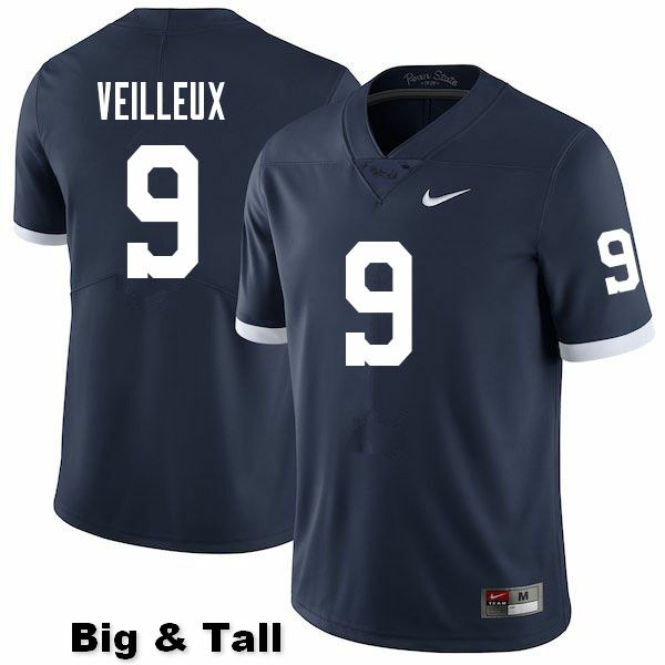 NCAA Nike Men's Penn State Nittany Lions Christian Veilleux #9 College Football Authentic Big & Tall Navy Stitched Jersey QGJ6198VH